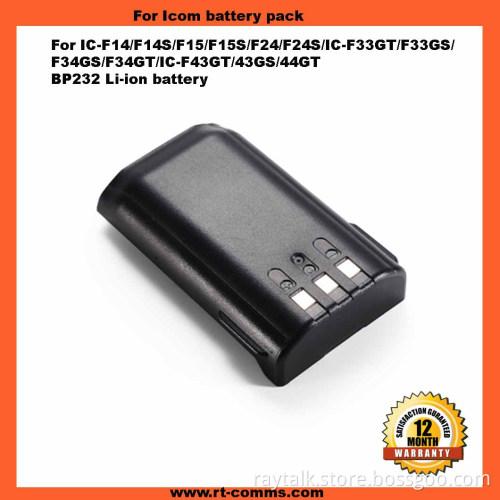 Two Way Radio Icom Bp232 Battery Pack for Icom IC F14/14sic-F33gt/IC-F43gt